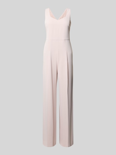 Productfoto, Regular Fit Jumpsuit mit Bügelfalten van Christian Berg Cocktail in lichtroze, zonder mouwen, met steekzakken, taille-accent, naadrits, gladde textuur