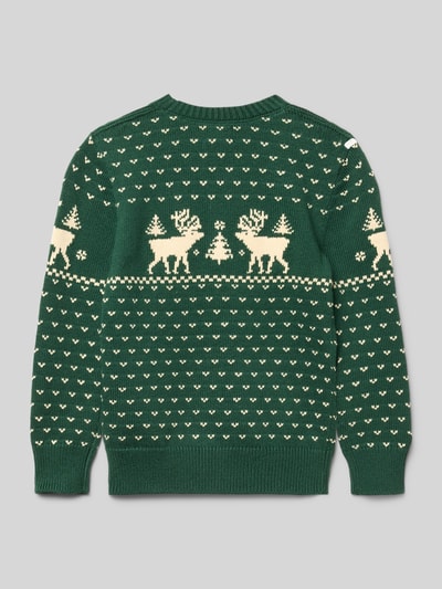 Polo Ralph Lauren Kids Strickpullover mit Rundhalsausschnitt Dunkelgruen 3