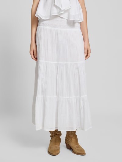 Gina Tricot Maxirock im Stufen-Look mit elastischem Bund Weiss 4