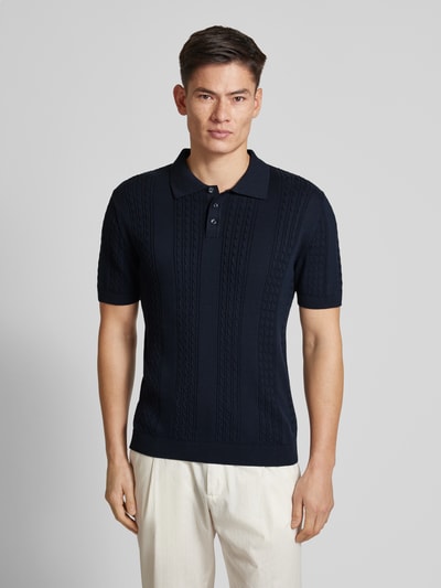 MCNEAL Regular fit poloshirt met korte knoopsluiting Donkerblauw - 4