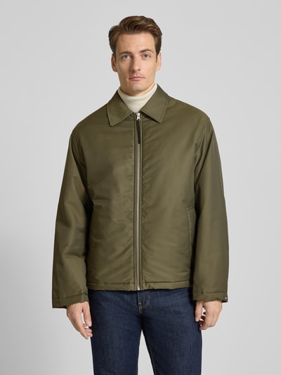 SELECTED HOMME Relaxed fit blouson van katoenmix, model 'CEDRIC' Olijfgroen - 4