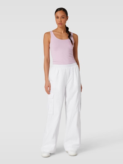 QS Top mit Rundhalsausschnitt Modell 'Basic' Flieder 1