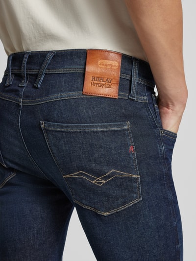 Replay Jeans mit 5-Pocket-Design Modell 'ANBASS' Marine 3