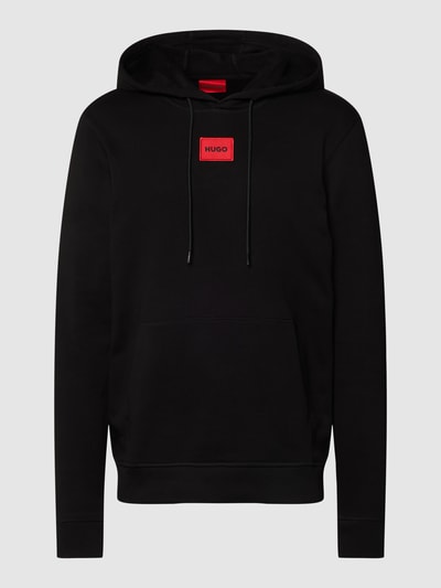 HUGO Hoodie met labelpatch, model 'Daratschi' Zwart - 2