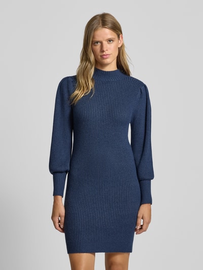 Only Comfort Fit Strickkleid aus Viskose-Mix Modell 'KATIA' Dunkelblau Melange 4