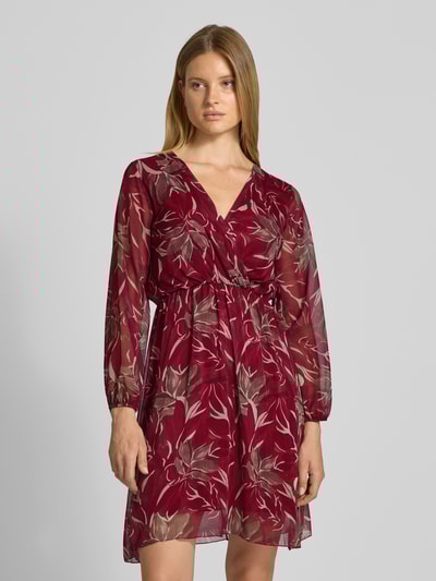 ZABAIONE Jurk met all-over bloemenprint, model 'Abrill' Bordeaux - 4