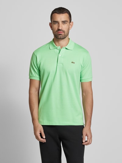 Lacoste Koszulka polo o kroju classic fit z aplikacją z logo Jabłkowozielony 4