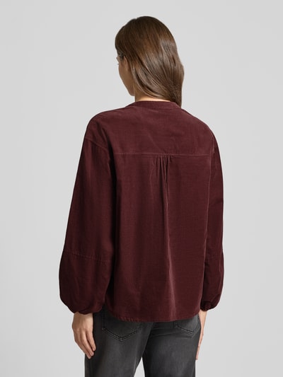 OPUS Langarmbluse mit V-Ausschnitt Modell 'Flando' Bordeaux 5