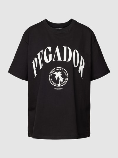 Pegador Oversized T-Shirt mit Label-Print Modell 'Solan' Black 2