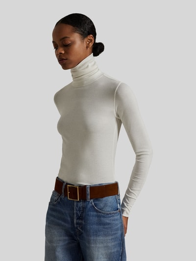 Polo Ralph Lauren Slim Fit Rollkragenpullover aus Baumwoll-Lyocell-Mix Weiss 4