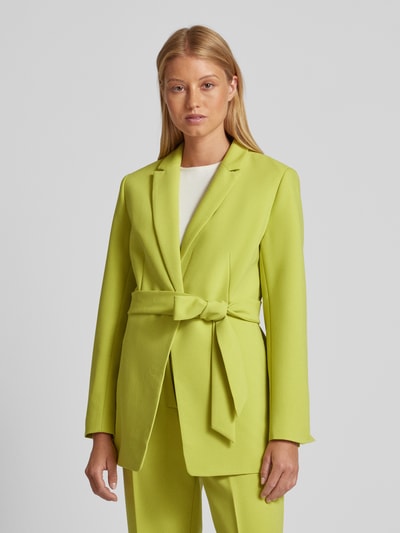 Zero Blazer met strikceintuur Neon groen - 4