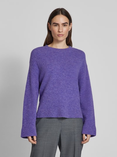 Christian Berg Woman Oversized Strickpullover mit Rundhalsausschnitt Violett 4