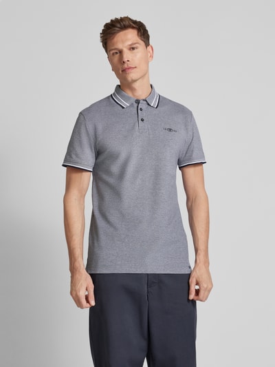 Tom Tailor Regular fit poloshirt met contraststrepen Blauw - 4