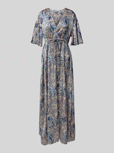B.Young Maxikleid mit V-Ausschnitt Modell 'HILLY' Blau 2