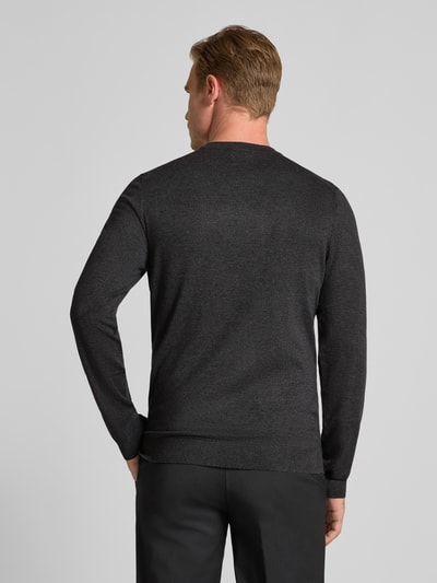 MCNEAL Strickpullover mit gerippten Abschlüssen Dunkelgrau Melange 5