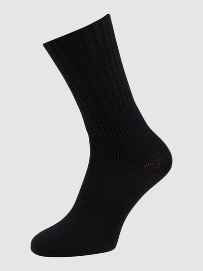 Falke Socken aus Schurwollmischung Modell Striggings Black 1