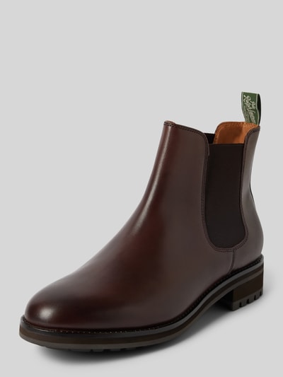 Polo Ralph Lauren Chelsea boots van echt runderleer, model 'BRYSON' Donkerbruin - 1