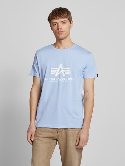 Alpha Industries T-shirt z czystej bawełny Jasnoniebieski 4