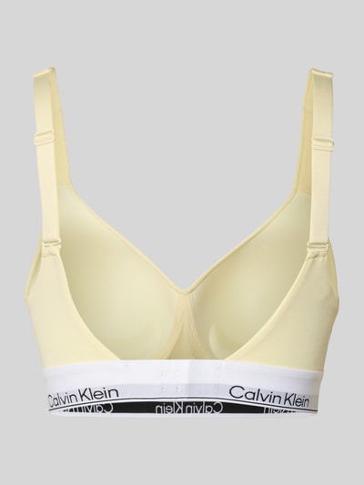 Calvin Klein Underwear Bralette aus Baumwoll-Mix Hellgelb 3