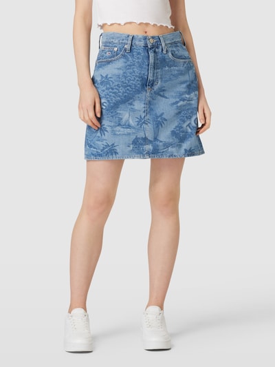 Tommy Jeans Mom fit jeansrok in een all-over look Jeansblauw - 4