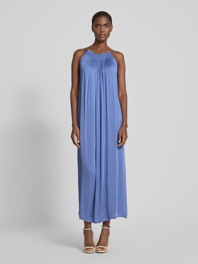 LOLLYS LAUNDRY Maxi-jurk met spaghettibandjes, model 'Emmeline' Bleu - 4