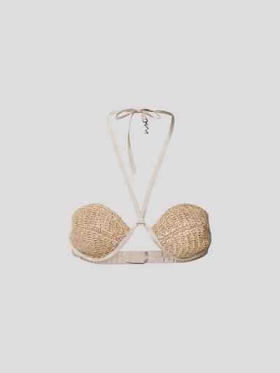 The Mannei Bustier in Flecht-Optiik Taupe 2