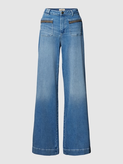 MOS MOSH Flared jeans met opgestikte zakken, model 'COLETTE' Jeansblauw - 2