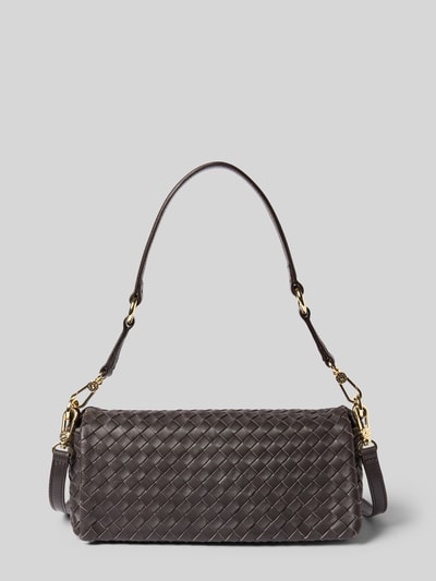 Abro Handtasche mit abnehmbarem Tragehenkel Modell 'MILA' Dunkelbraun 2