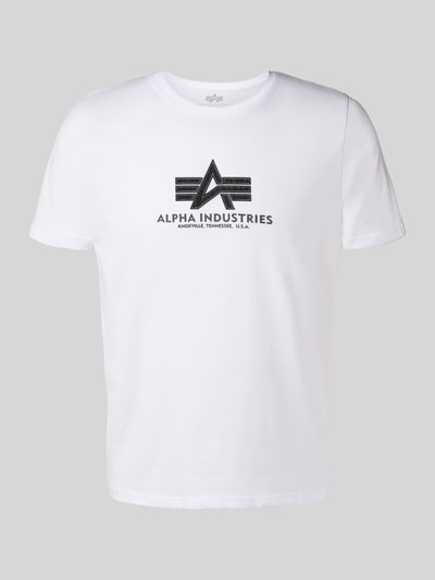 Alpha Industries T-Shirt mit Label-Print Weiss 2