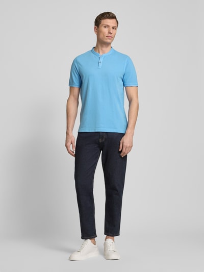 Cinque Slim Fit Poloshirt mit Rundhalsausschnitt Modell 'LANO' Bleu 1