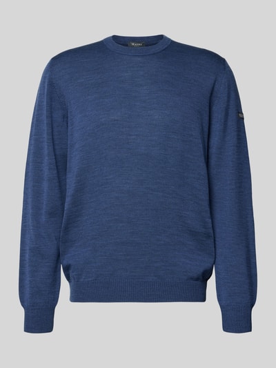 MAERZ Muenchen Gebreide pullover van merinowol Oceaanblauw gemêleerd - 2