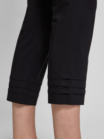 STEHMANN Slim fit broek met verkort model, model 'Ina' Zwart - 3