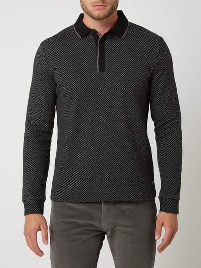 Pierre Cardin Poloshirt met lange mouw  Zwart - 4