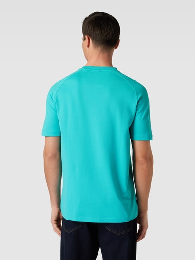 BOSS Green T-shirt met labelprint Lichtturquoise - 5