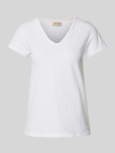 MOS MOSH T-shirt z dekoltem w serek Biały 2