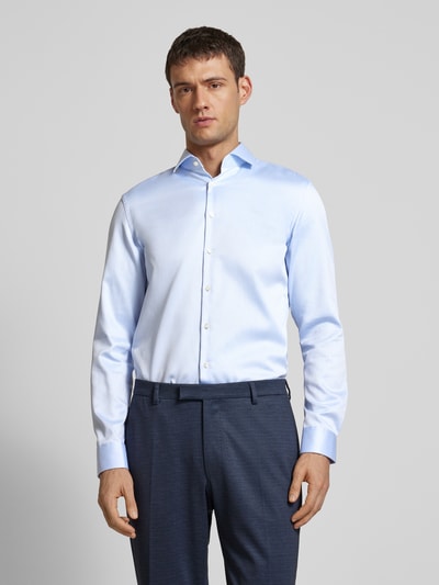 Jake*s Slim Fit Business-Hemd mit Haifischkragen Hellblau 4