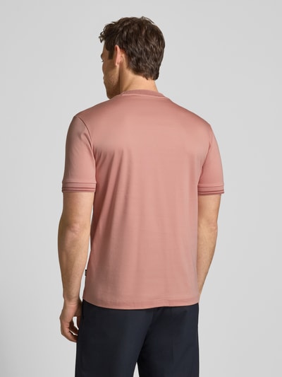 BOSS t-shirt o kroju slim fit z czystej bawełny model 'H-TESSLER 238' Różowy 5