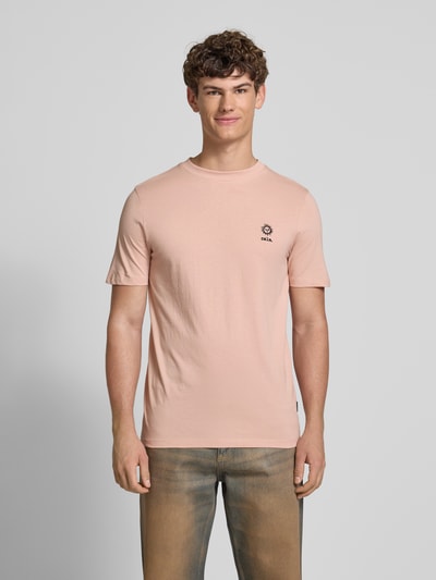Blend T-Shirt mit Motiv- und Statement-Stitching Modell 'JANUS' Altrosa 4