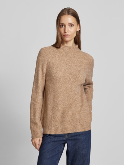 ZABAIONE Gebreide pullover met ribboorden Taupe - 4