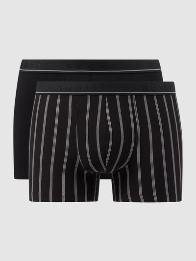 bugatti Boxershort met stretch in een set van 2 stuks, model 'Rom' Zwart - 1