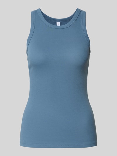 Samsøe Samsøe Top z okrągłym dekoltem model ‘ALEXO’ Błękitny 2