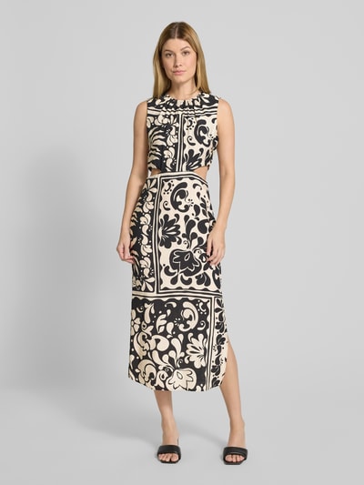 Mango Midikleid mit Cut Outs Modell 'OLYMPIO' Black 4