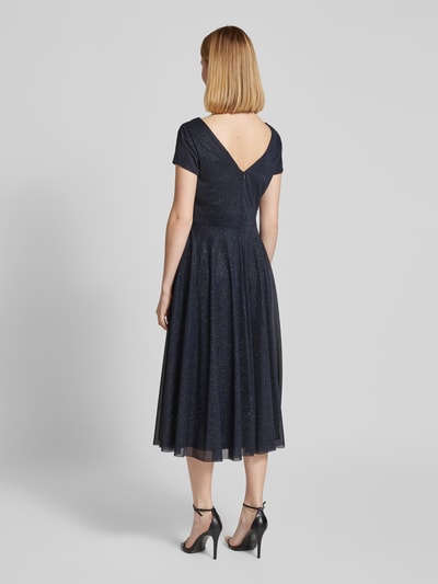 Vera Mont Knielanges Cocktailkleid in Wickel-Optik Dunkelblau 5