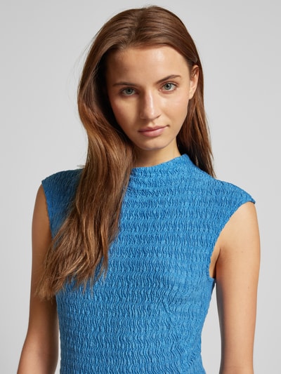 Ivy Oak Maxi-jurk met opstaande kraag, model 'MARCELLA' Oceaanblauw - 3