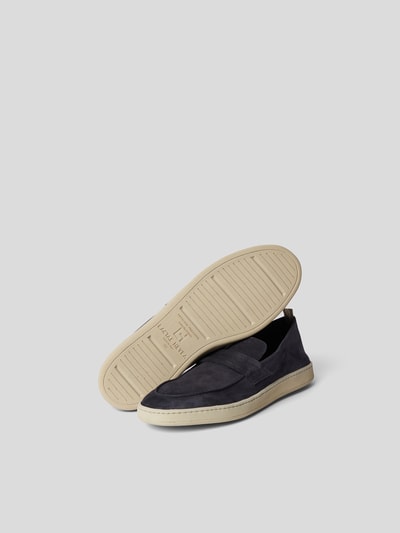 Officine Creative Loafer aus Veloursleder Marine 4