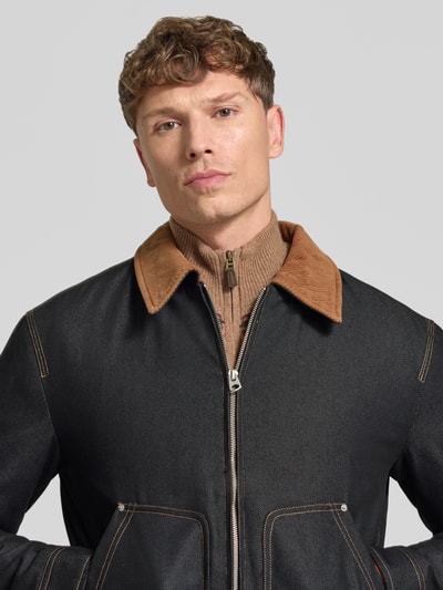 MCNEAL Jacke in Denim-Optik mit Eingrifftaschen Dunkelblau 3