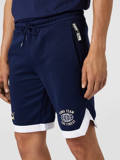 PUMA PERFORMANCE Shorts mit Label-Print Dunkelblau 3