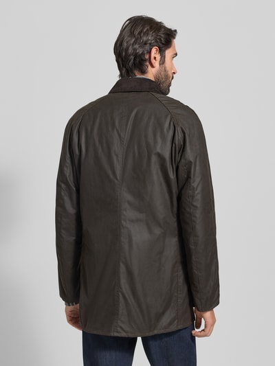 Barbour Jack met platte kraag, model 'BRISTOL' Olijfgroen - 5