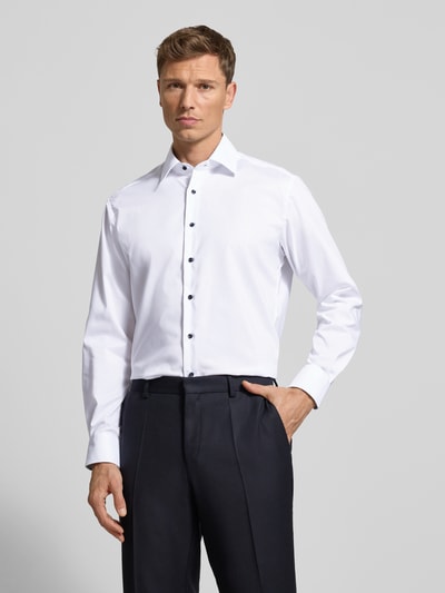 ETERNA Modern Fit Business-Hemd mit Knopfleiste Weiss 4