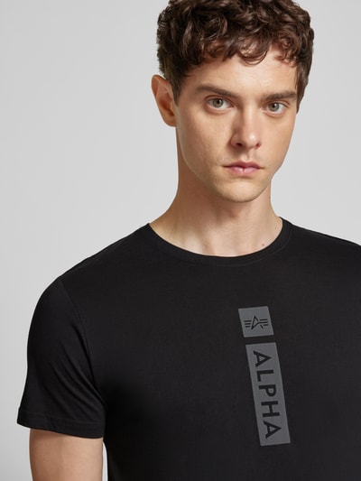 Alpha Industries T-Shirt mit Label-Print Black 3